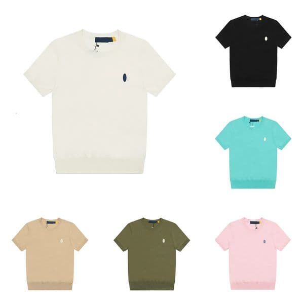 Hot sale Designer Women's T Shirt Minimalist Breathable Polo T Shirt Round Neck Animal Embroidery Couple's Knit Short Sleeve Street Casual Slim Classic T Shirt ef5