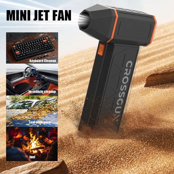 CROSSGUN Turbo Fan Rechargeable Cordless Duster Powerful Airflow Compact for Car Travel Outdoor Cleaning Long Standby 260617