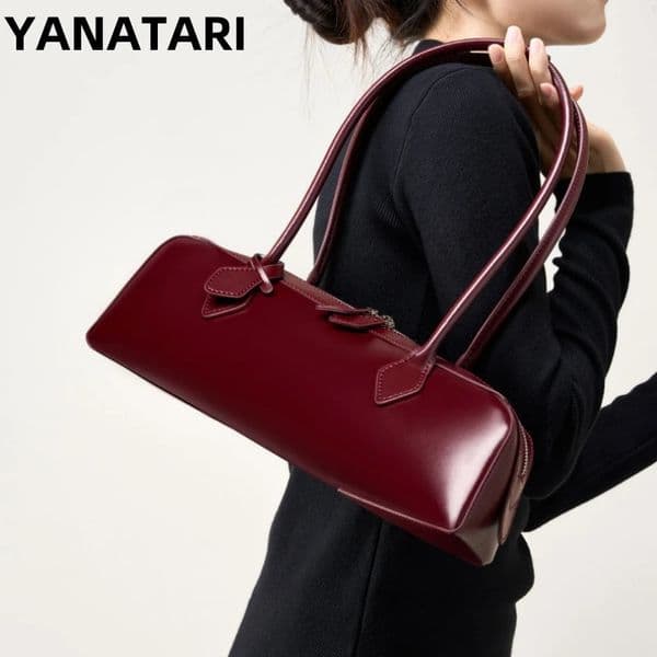 YANATARI genuine leather bag woman 2026 korean y bag vintage long shoulder bag Handbags ladies underarm Bag Shopping bag 260617