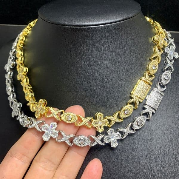 European and American Hip-hop Fashion Necklace Cuban Zircon Jewelry Necklace Hip-hop Cuban Necklace