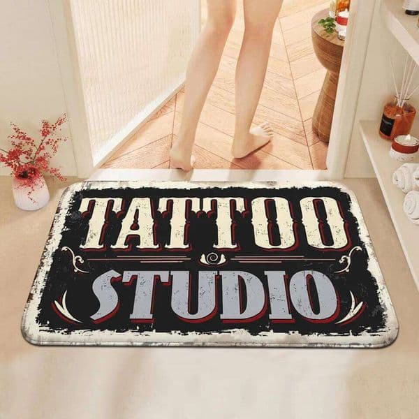 Tattoo Shop Mat Indoor Welcome Doormat Washable Bathroom Bedroom Kitchen Accessories Rug Non-slip Corridor Porch Entrance Carpet 26L0617