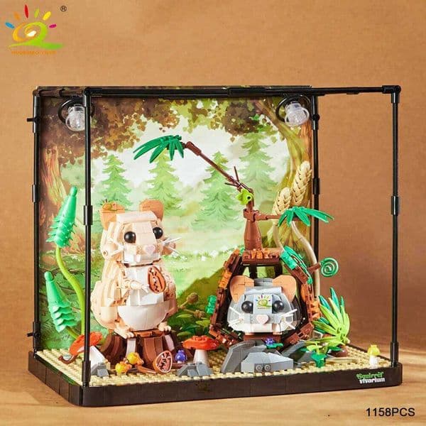 Animal HUIQIBAO MOC Model Hamster Building Block Brick Boy Assembly Construction Toy For Children Kid DIY Game Home Desk Decor Z Y260617