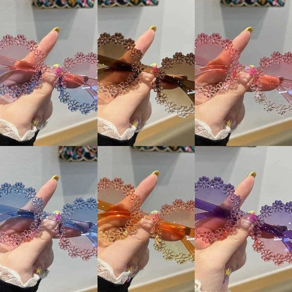 Girls Flower Shaped Sunes for Slish Mti-color Decor S for Kids Ins Trendy New Cute Children Sun es D2603 Y260617