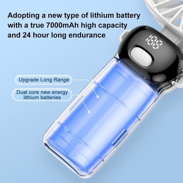 Digital Display Handheld Air Device 4000mAh Long Lasting Silent Outdoor Cool Gadget thumbnail 2
