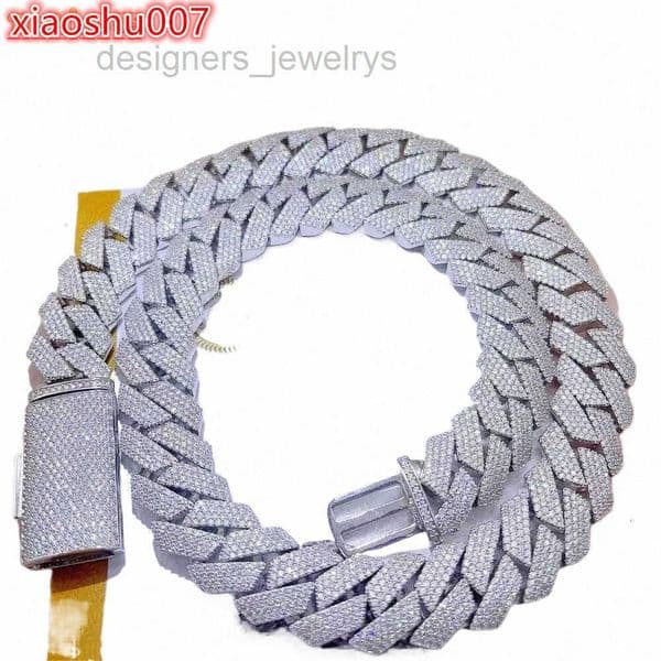 necklace moissanite chain designer jewelry cuban link chain Iced Out Pass Diamond Tester 925 Sterling Sier Necklace Vvs Moissanite chains for men ne n9bj