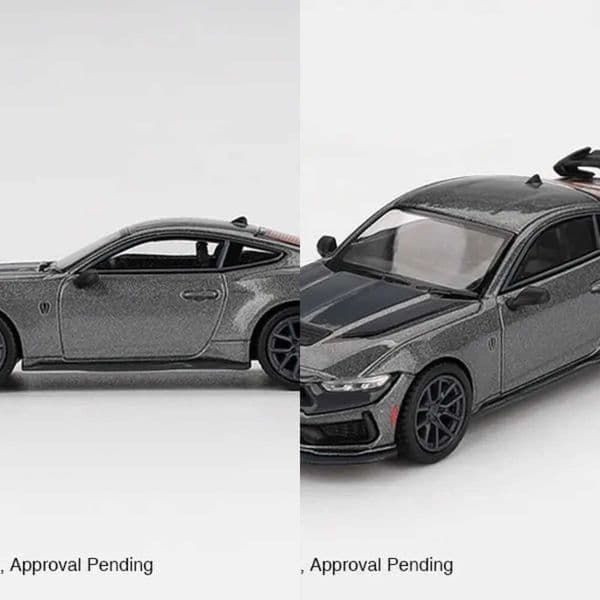 Dark MINIGT 164 Ford Mustang Horse 2024 Carbonized Gray MGT00957-CH Alloy Toys Motor Vehicle Diecast Metal Model for Children L260617