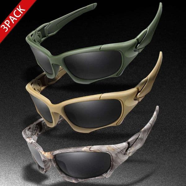 3-PACK Trendy Outdoor Tactics Sports Sunglasses Men and Women Cycling Glasses Driving Camping Travel Colorful Goggles J260618