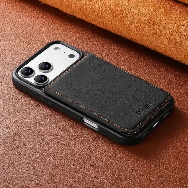Wallet Luxury Leather Phone Case With Card Slots Stand For iPhone 17 Air 16 15 14 13 Pro Max 16e Brown Shockproof Bumper Cover J260618