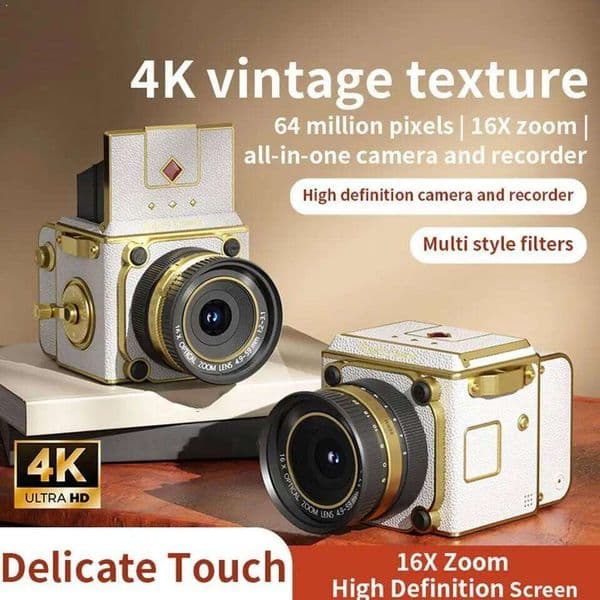 Retro Portable CCD 16X Zoom Student-Friendly Simulation Double-Reflex Digital Camera For Beginner Photography J260618