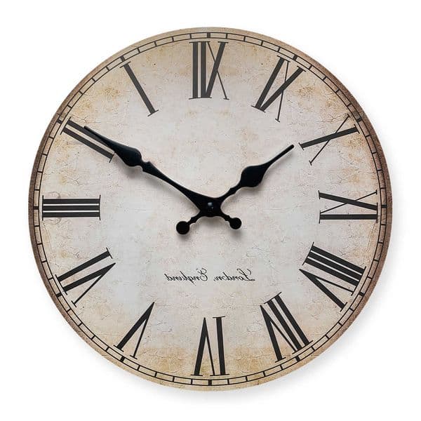 Retro EuropeanStyle Roman Numeral Wooden Wall Clock for Living Room Bedroom Kitchen Home Decoration Silent Quartz Clock Holiday Gift 10 Inches 12 I D260618