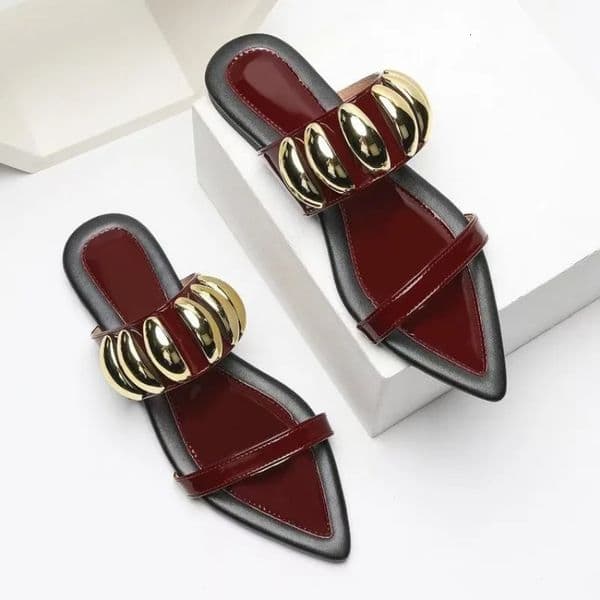 Fashion Womens Shoes Spring Style Pointed Flat Shoes Anti Slip Versatile Womens Sandals Soft Sole Open Toe Women Slippers 260618