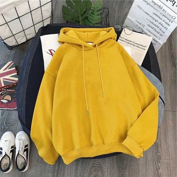 wool Thick womens hoodie solid color long zipper yellow jacket autumn and winter womens clothing240806 S260618