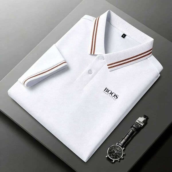 100% pure cotton high-quality T-shirt summer new men's short sleeve business casual polo shirt exquisite brand embroidered top 26L0618