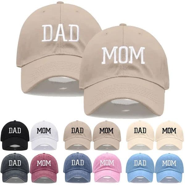 DAD MOM Embroidery Pure Cotton Mens Baseball Cap For Man Womnes Fashion Sport Golf Caps Sun Hat Drop 260615