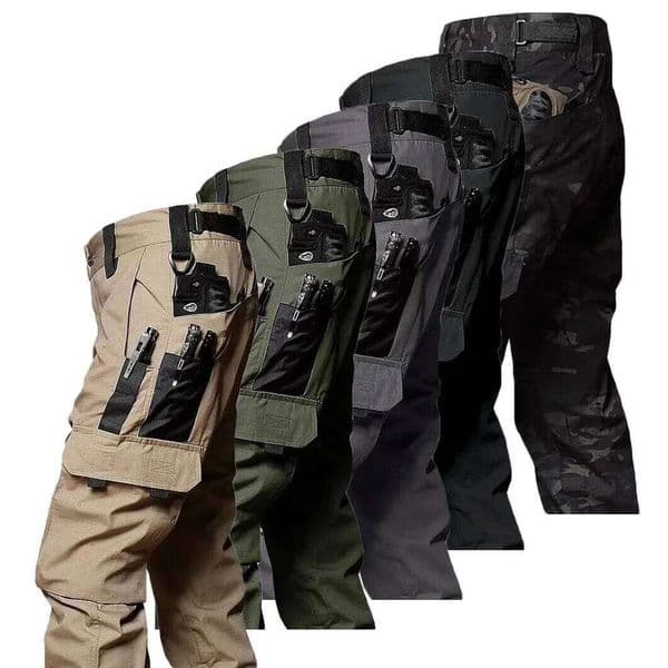 Men's Work Trousers New Tactical Cargo Jeans Outdoor Workwear Casual Spring Summer Waterproof Wear-Resistant Hiking Pants