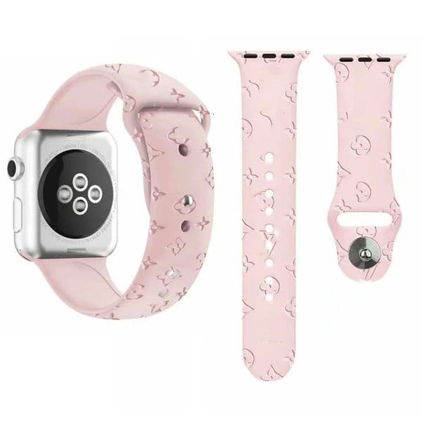 Replacement Watch Band Luxury Fashion Silicone Smart Straps For Apple 38 40 41 42 44 Soft Strap Universal Wristband 45 46 49 Mm Ultra 3 2 Series 11 Flower Wa 4YF
