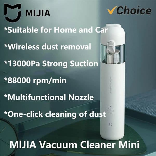 Original MIJIA Portable Handheld Vacuum Cleaner For Home Car Mini Wireless Dust Catcher Collector 13000PA Cyclone Suction CN 260615