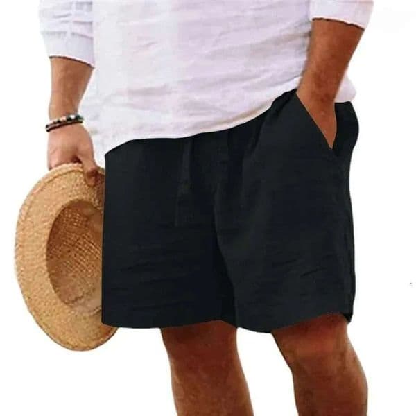 Men's Shorts Mens Cotton Solid Color Short Lightweight Gym Pants Linen Beach Men Jogging Sport Large Homme Men's Clothing 59A