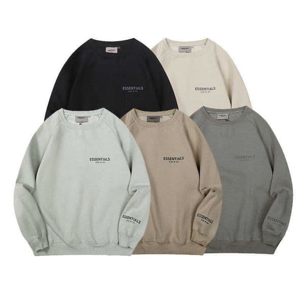 Designer's high-quality clothing FOG ESSENTIALS Double-Line Chest Small Letter Crewneck Sweatshirt Unisex Couple Loose Street Fashion