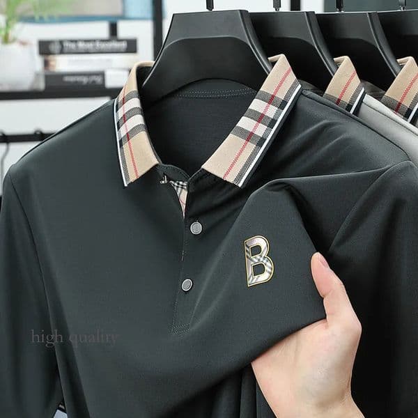 Luxury Brand Designer Clothes Summer Turn-Down Collar Polo Blueberry Shirt Mulberry Business Short Sleeve Casual Top Blueberries T-Shirt Printed Dad Outfit B68 9F8
