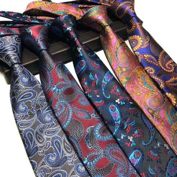 Mens Designer Neck Tie Elegant Man Floral Paisley Neckties Classic Business Casual Wedding Tie 145838cm L26