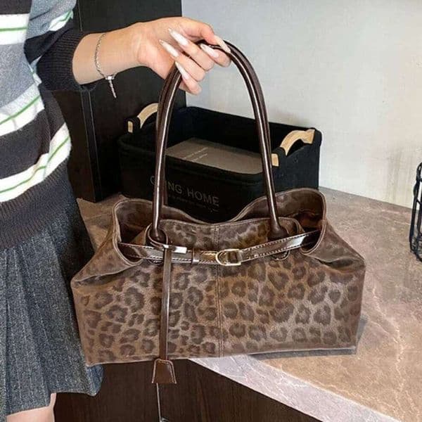 Leopard PU Leather Shoulder Bags For Women 2026 Luxury Creativity Brand Trend Tote Bag Females Short No logo quiet luxury bag Handle Handbags And Purses