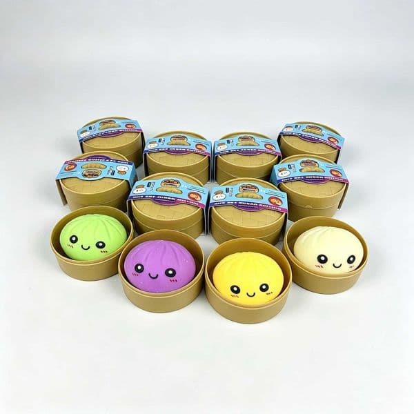 Box Blind New Colorful 1-6pcs Simulated Steamed Bun Squishy with Box Dumplings Sensory Squeeze Toy for Stress Relief X260621