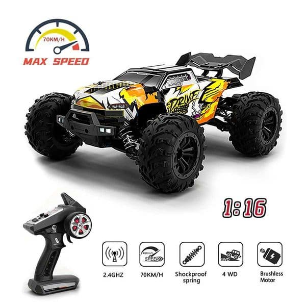 1/16 70KM/h 4WD RC Car 24G High Speed Remote Control Vehicle Brushless Motor Racing Climbing Off-road Crawler Toys for Adults Y2606214AO5