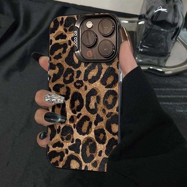 Print Leopard Phone Case For iPhone 16 13 15 14 11 12 17 Pro Max 16 Pro Max Shockproof Bumper Armour IMD Cover Funda Coque Shell D260622