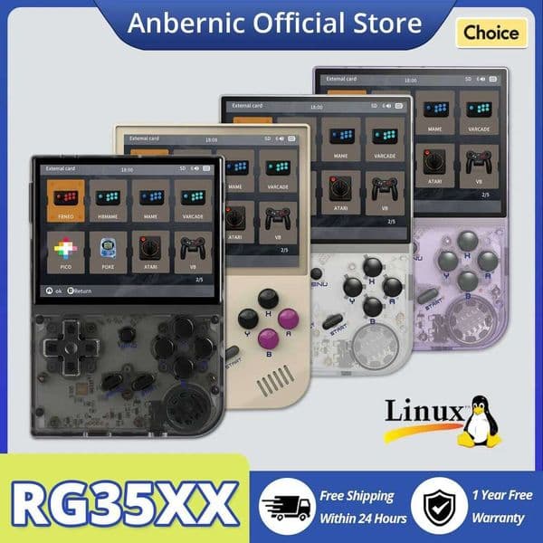 ANBERNIC RG35XX Retro Handheld Game Console Linux System HD And TV Output 3.5 Inch I Screen 640x480 2600mAh Battery H700 J260622