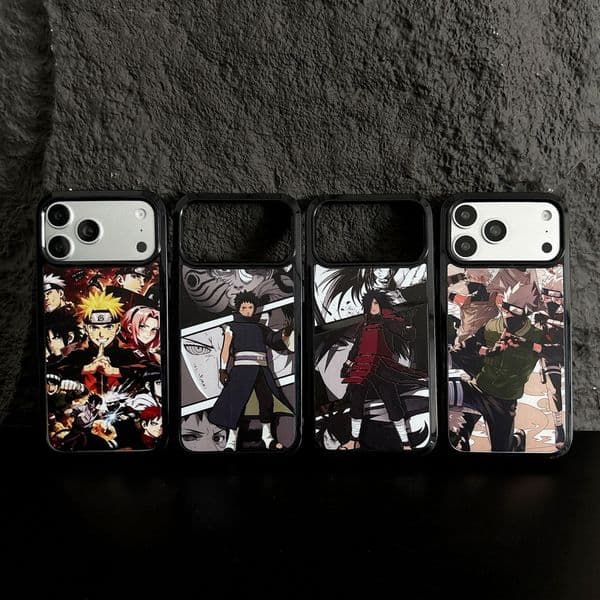 Naruto-themed iPhone 17/16/15 Pro Max phone case featuring Naruto and Sasuke, super popular anime