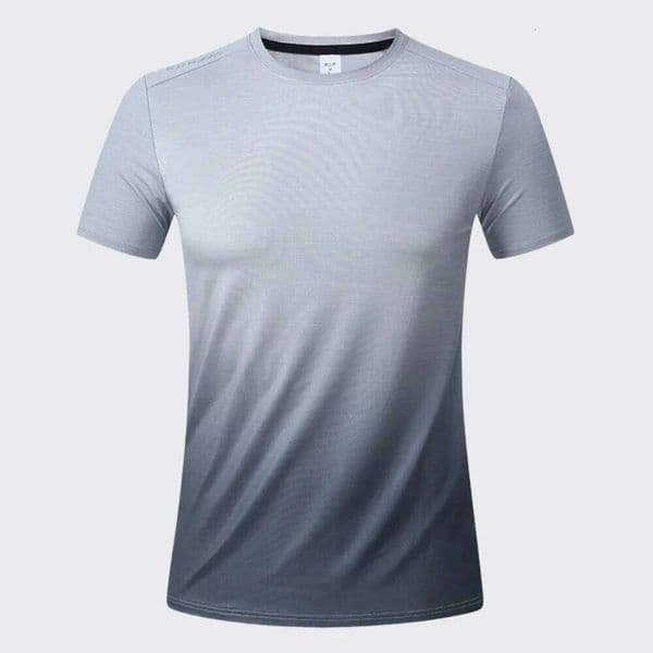 Men's Fitness Running T-Shirt Gym Sports Gradient Shirts Short Sleeve Summer Men Quick Dry Top Tee Breathable Workout Sweatshirt W260622