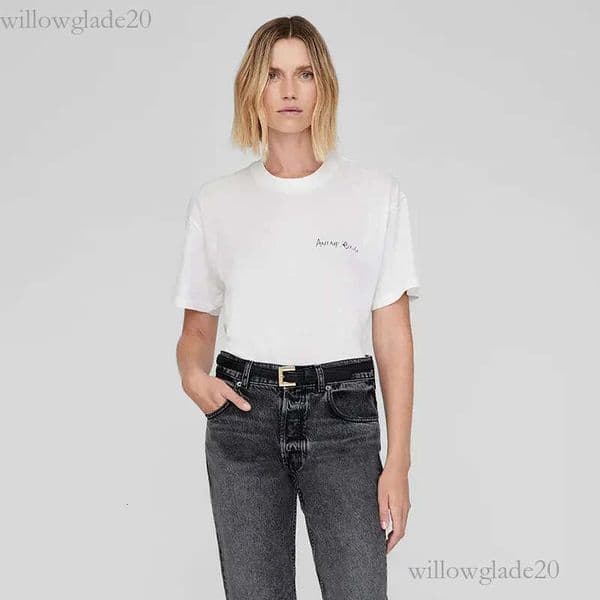 Anine Bingshirt Designer High Quality Fashion Pure Cotton Classic Print Snowflake Washed Water Trend Brand Casual Womens summer anine binghoodie shirt 0da