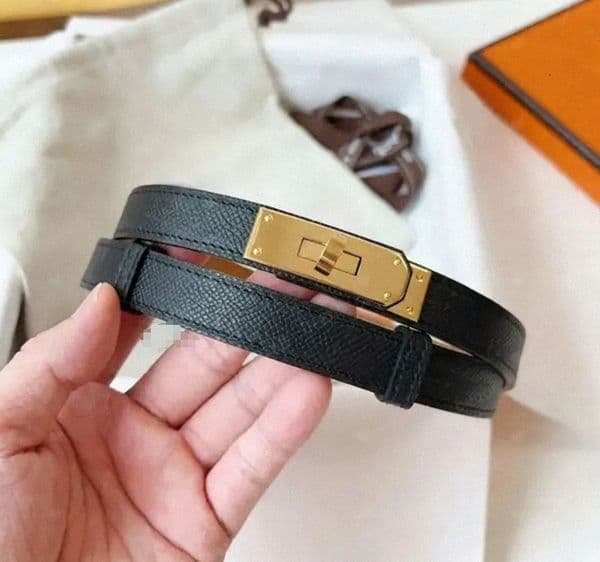 Belts Women designer belt fashion luxury brand narrow genuine leather belt dress set pants decoration ceinture woman smooth buckle design waist tight