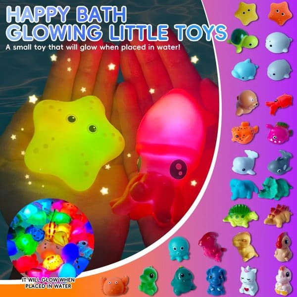 Baby Bath Toys Bathtub LED Light Up Toys Colorful Changing Waterproof Underwater Lights Bath Toys for Boys Girls Birthday Gift260625