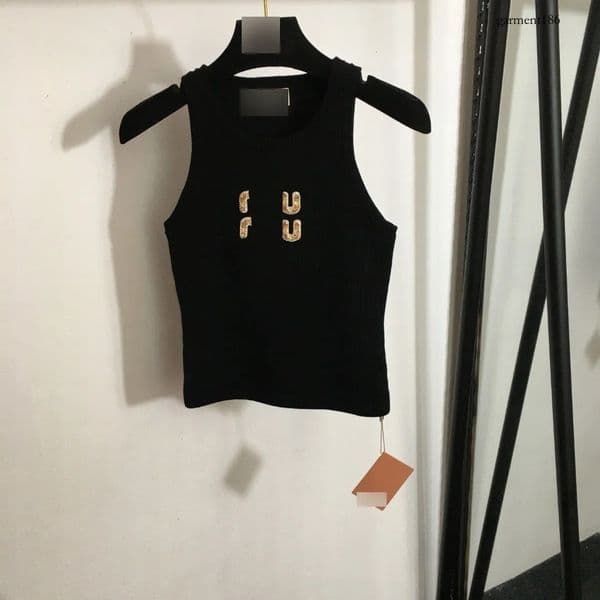 Summer Womens Tank Tops Luxury Designer Tanks Women Sleeveless Camis Shirt Short Tee Embroidery Woman Teeshirts Tshirts Lady Backless Clothing Top aa 0c 2f