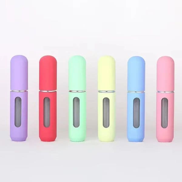 5ml Candy Color Mini Travel Portable Bottom Filling 5 ml Perfume Bottle Liquid Sub-Bottling Fine Mist Spray Refillable Jar Empty Cosmetic Packaging Trial Tester
