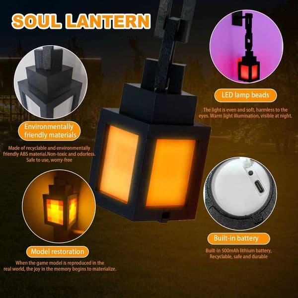 Pixel Style Night Light 2026 Portable Lantern Tabletop Ornament 16 Colors RGB Remote DIY Interior Decoration Atmosphere Light C2606261