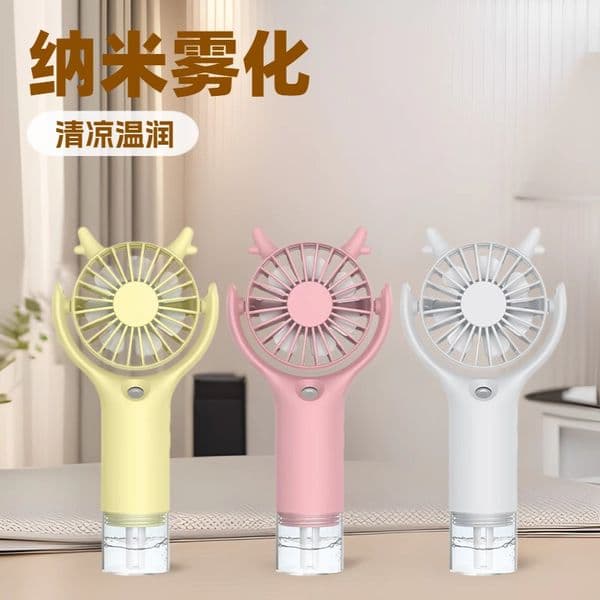 Antler Mist Hand Fan Detachable Tank USB Neck Portable Cooling Fan thumbnail 3
