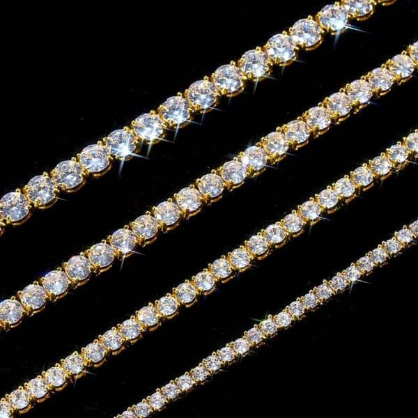 luxury necklace for woman necklaces pendant moissanite Hip Hop Moissanite Tennis Chain Mens authentic 925 sterling silver mens and womens Chain Christmas gift 3mm