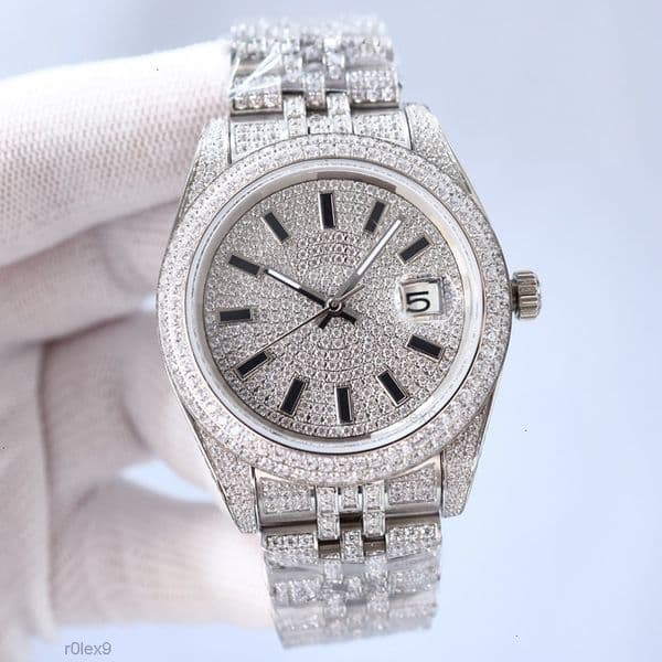 Diamond Watch Mens Designer Watches Automatic Mechanical Movement 41mm Silver Strap Stainless Steel 904L Sapphire Waterproof Wristwatch Fashion Bracelet39