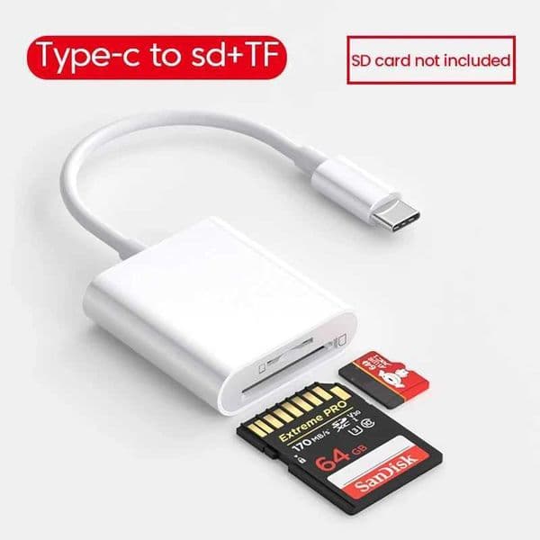 4-in-1 OTG Type C Card Reader USB Flash Drive SD TF Card Reader Suitable for iPad Tablet USB Type C to HUAWEI Smart Memory Card M240902