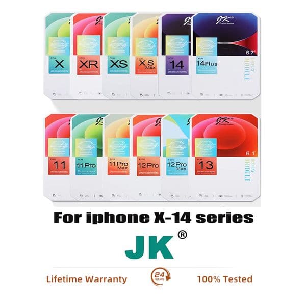 JK series For iPhone X lcd Xs XR 11 12 13 14 LCD Display Touch Screen Digitizer Assembly No Dead Pixel Replacement Parts TRUE TONE screen replacement Touch Panels