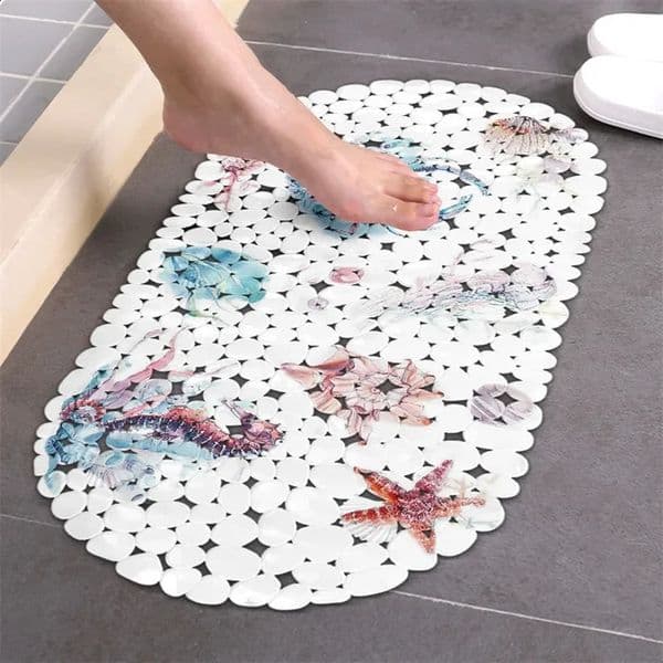 Anti slip bathroom mat marine animal bathroom carpet PVC bottom suction cup bathroom mat tapis salle de bai alfombra bano douhuamat 240902
