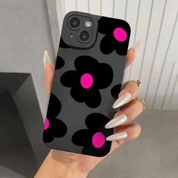 Black print phone case suitable for iPhone 14 15 Plus phone case suitable for iPhone 13 14 15 Pro Max 12 13 Mini XR XS X 7 8Plus SE2 soft cover M240902