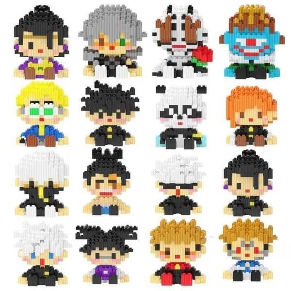 New Toy Character Assembly Game Gojo Satoru Japanese Knot Pattern Model Building Blocks Childrens Education Gifts W240828