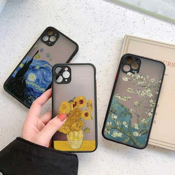 Van Gogh Sunflower Starry Night Art Aesthetics Phone Case for iPhone 15 14 13 12 11 Pro Max Mini XS X XR SE2 8 7 Plus M240902