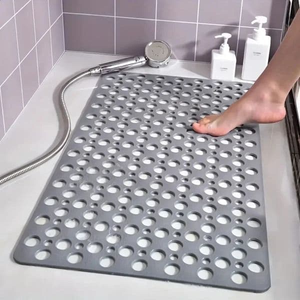 Bathroom anti slip pad with suction cup circular hole n bathroom massage ring quick drainage suitable for el shower rooms 240902