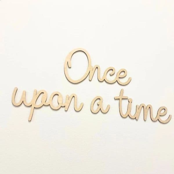 Once Upon A Time Sign Wall Lettering Wooden Nursery Sign Nursery Playroom Decor Wall Art Bedroom Decor Acrylic Playroom Sign 240902