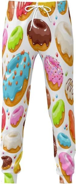 Free shipping Sweatpants Mens Colorful Glazed Donuts 3D Printed Patterned Pants Loose Lightweight Yoga For Gym Running Sweat Trousers Y2K